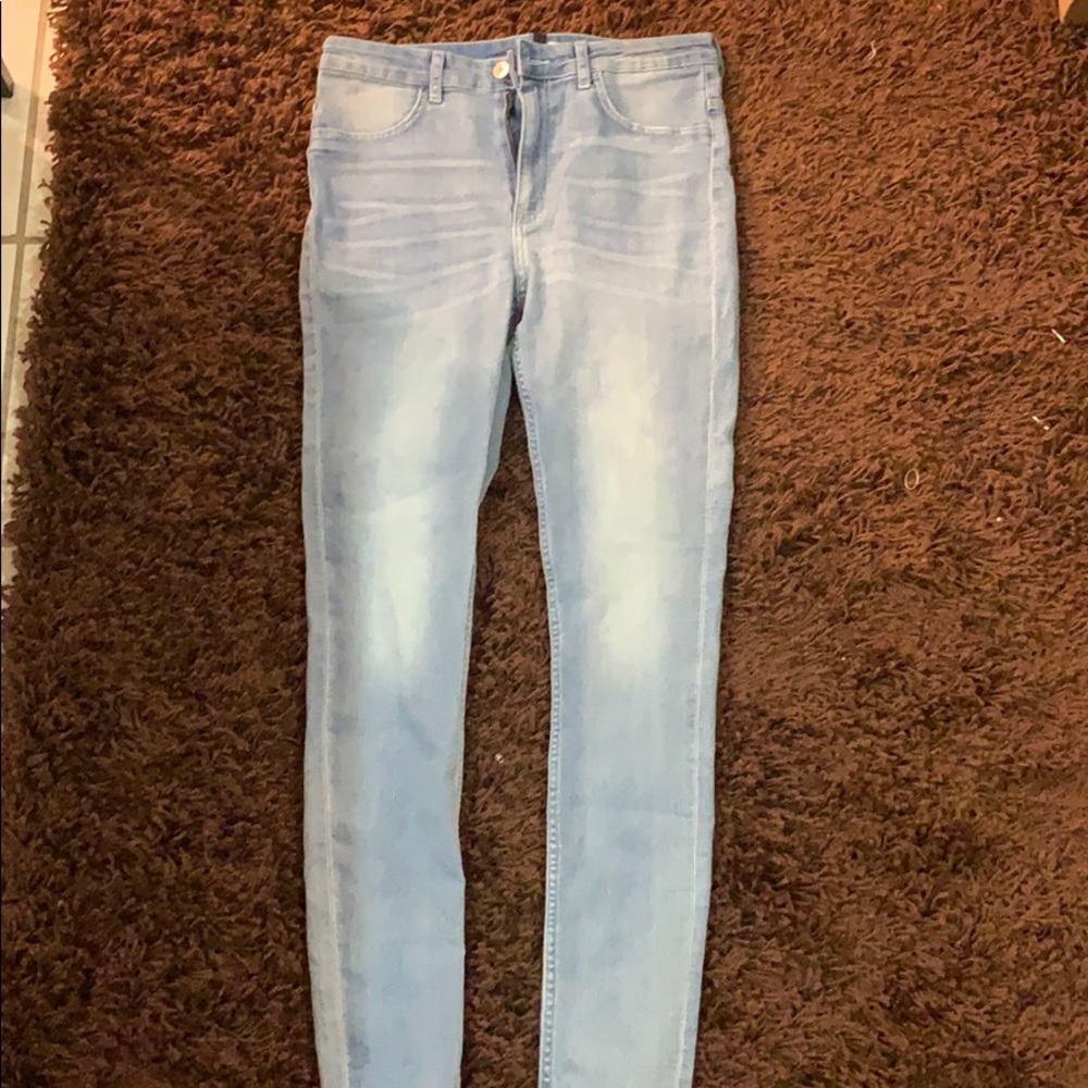 H&M high-waisted light wash skinny jean